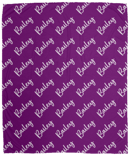 Personalized SnugglePlush™ Fleece Name Blanket - Brush Script