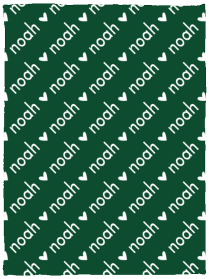 Personalized SnugglePlush™ Fleece Name Blanket - Sans Heart Font