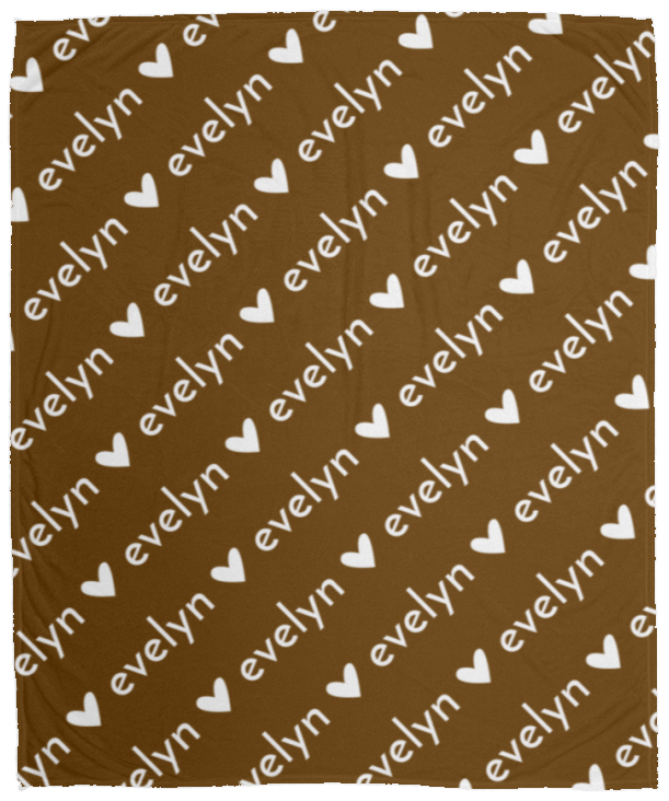 Personalized SnugglePlush™ Fleece Name Blanket - Sans Heart Font