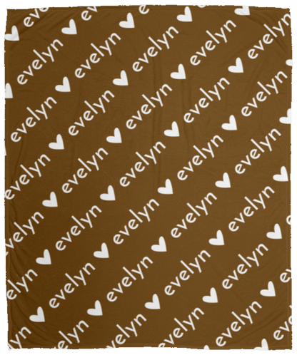 Personalized SnugglePlush™ Fleece Name Blanket - Sans Heart Font