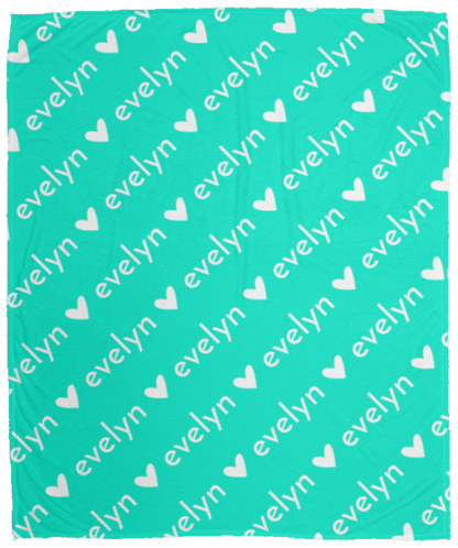 Personalized SnugglePlush™ Fleece Name Blanket - Sans Heart Font