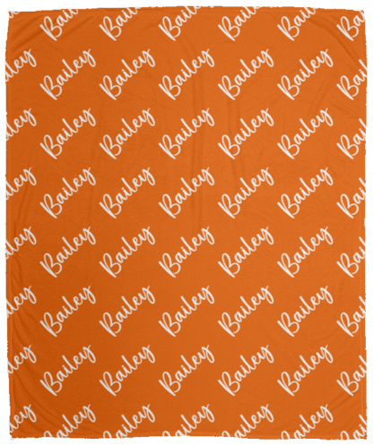 Personalized SnugglePlush™ Fleece Name Blanket - Brush Script