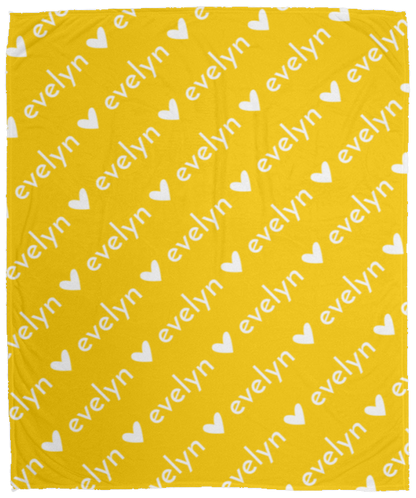 Personalized SnugglePlush™ Fleece Name Blanket - Sans Heart Font