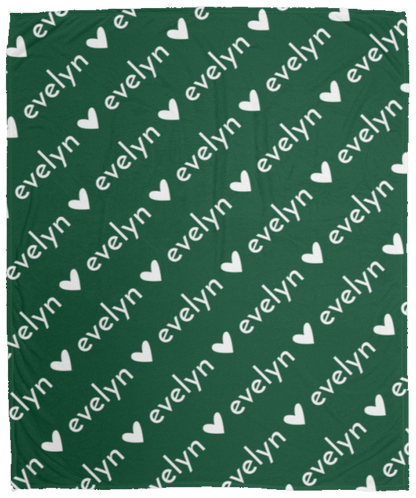 Personalized SnugglePlush™ Fleece Name Blanket - Sans Heart Font