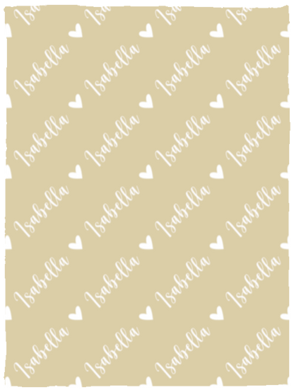 Personalized SnugglePlush™ Fleece Name Blanket - Script Heart Font