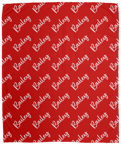 Personalized SnugglePlush™ Fleece Name Blanket - Brush Script