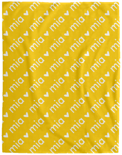 Personalized SnugglePlush™ Fleece Name Blanket - Sans Heart Font