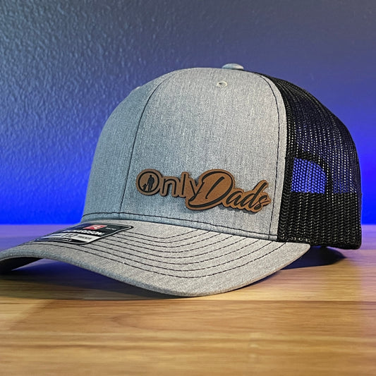 Only Dads Funny Side Leather Patch Hat - VividEditions