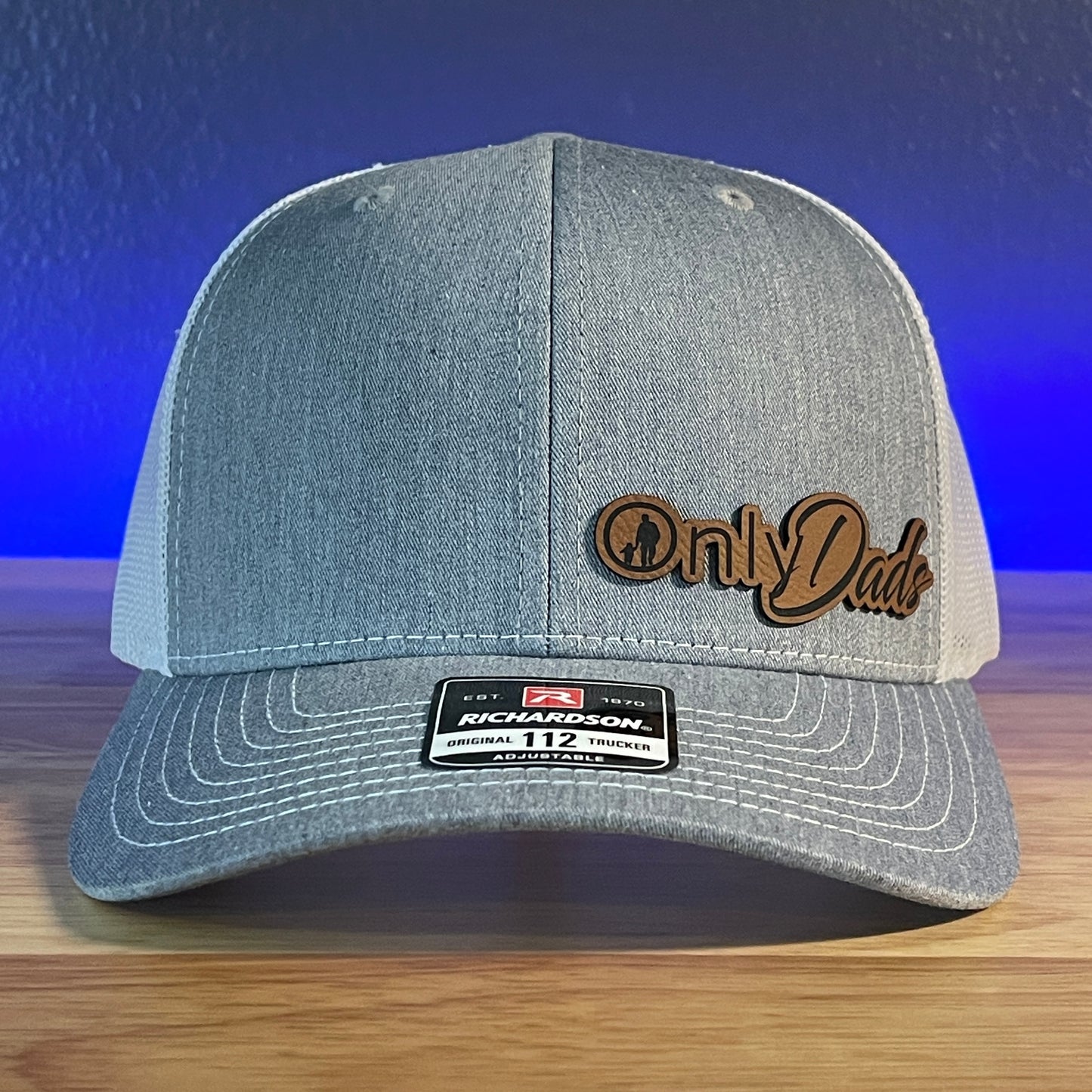Only Dads Funny Side Leather Patch Hat Grey/White