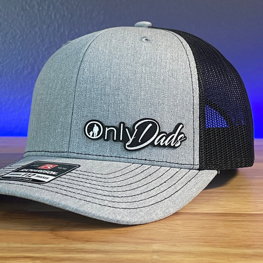 Only Dads Funny Side Leather Patch Hat Black/Silver