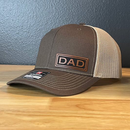 DAD Side Leather Patch Hat Brown