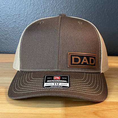 DAD Side Leather Patch Hat Brown