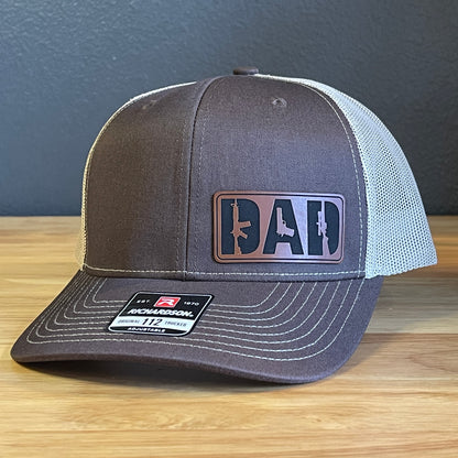 DAD 2A Amendment Side Leather Patch Hat Brown