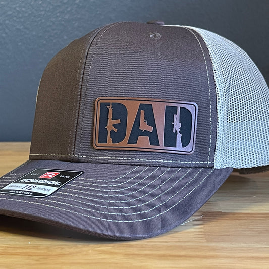 DAD 2A Amendment Side Leather Patch Hat Brown