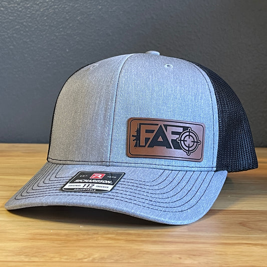 FAFO F Around And Find Out Leather Patch Hat
