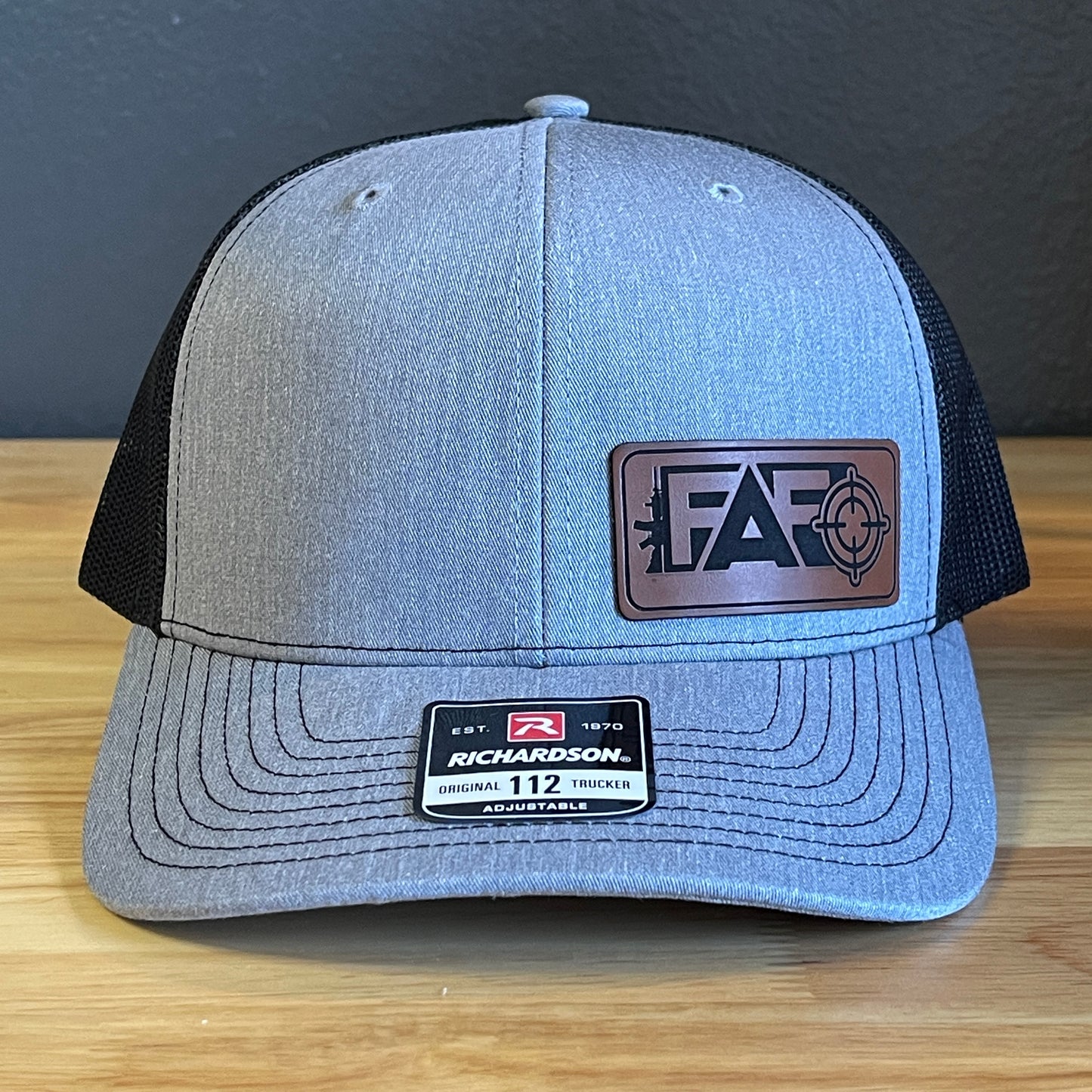 FAFO F Around And Find Out Leather Patch Hat