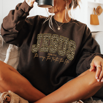 Jesus The Way the Truth The Life Women's Christian Sweater