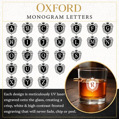 Personalized Engraved .308 Bullet Whiskey Rocks Glass