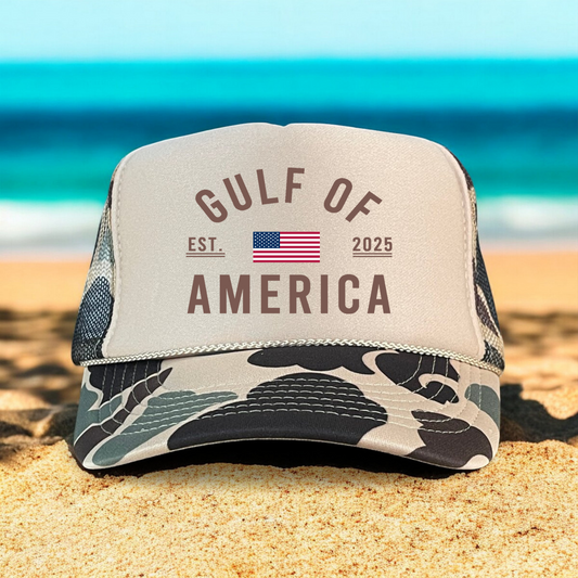 Gulf of America Classic Foam Camo Trucker Hat