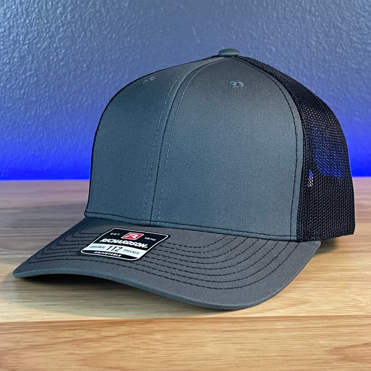 American Flag Patriotic SnapBack Trucker Rawhide Leather Patch Hat Charcoal Patch Hat - VividEditions