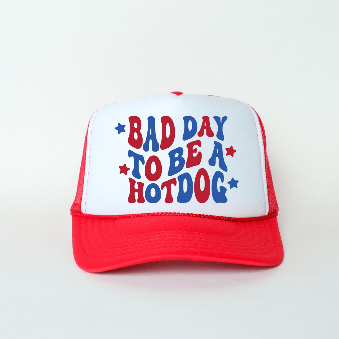 Bad Day To Be A Hot Dog Funny July 4th Summer Classic Foam Trucker Hat Red/White Trucker Hat