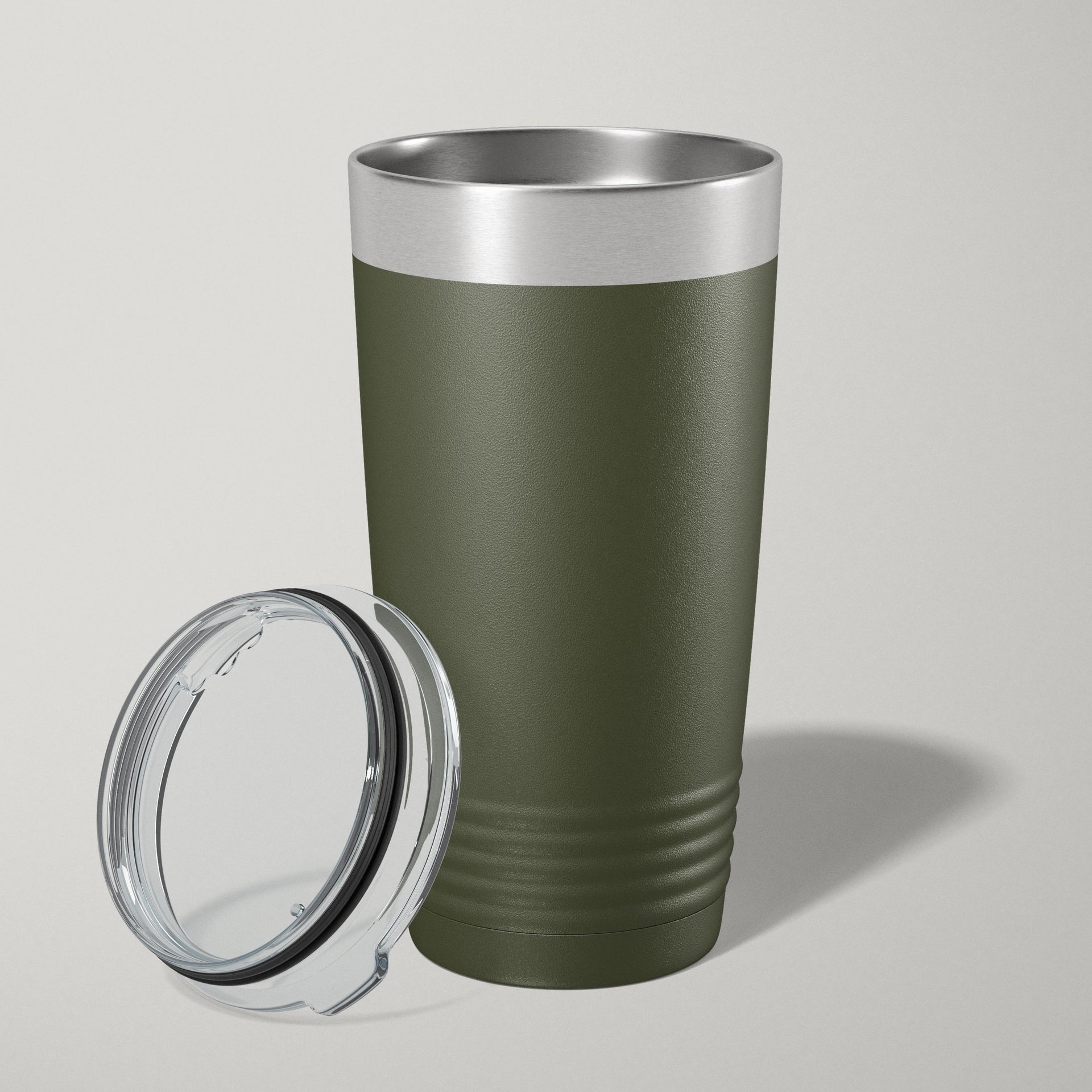 Fishing And Hunting American Flag 20oz Laser Engraved Tumbler Travel Mug Olive Drab