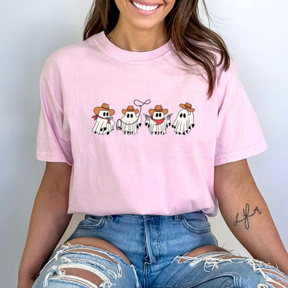 Cowboy Ghosts Ladies Halloween Shirt (4 colors) T-Shirt