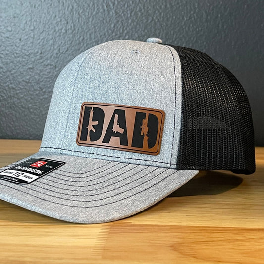 DAD 2A 2nd Amendment Patriotic Side Leather Patch Hat Patch Hat