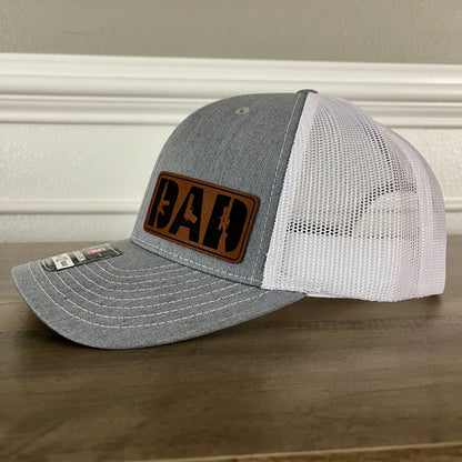 DAD 2A 2nd Amendment Side Leather Patch Hat Grey/White Patch Hat - VividEditions