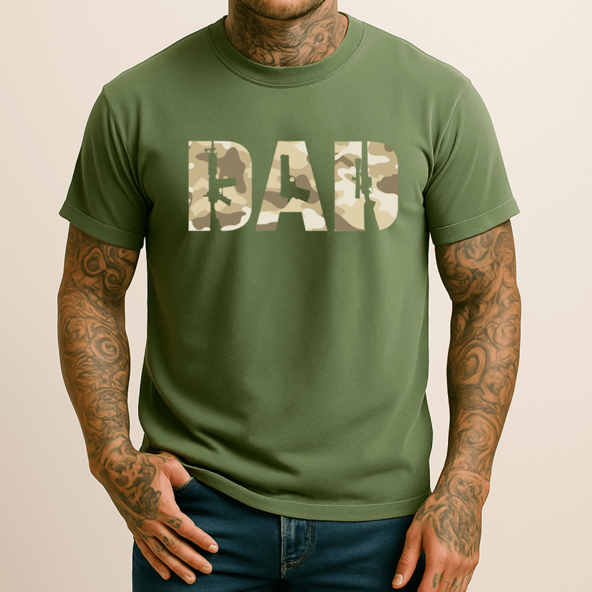 Dad 2A Camo Men's Patriotic T Shirt T-Shirt