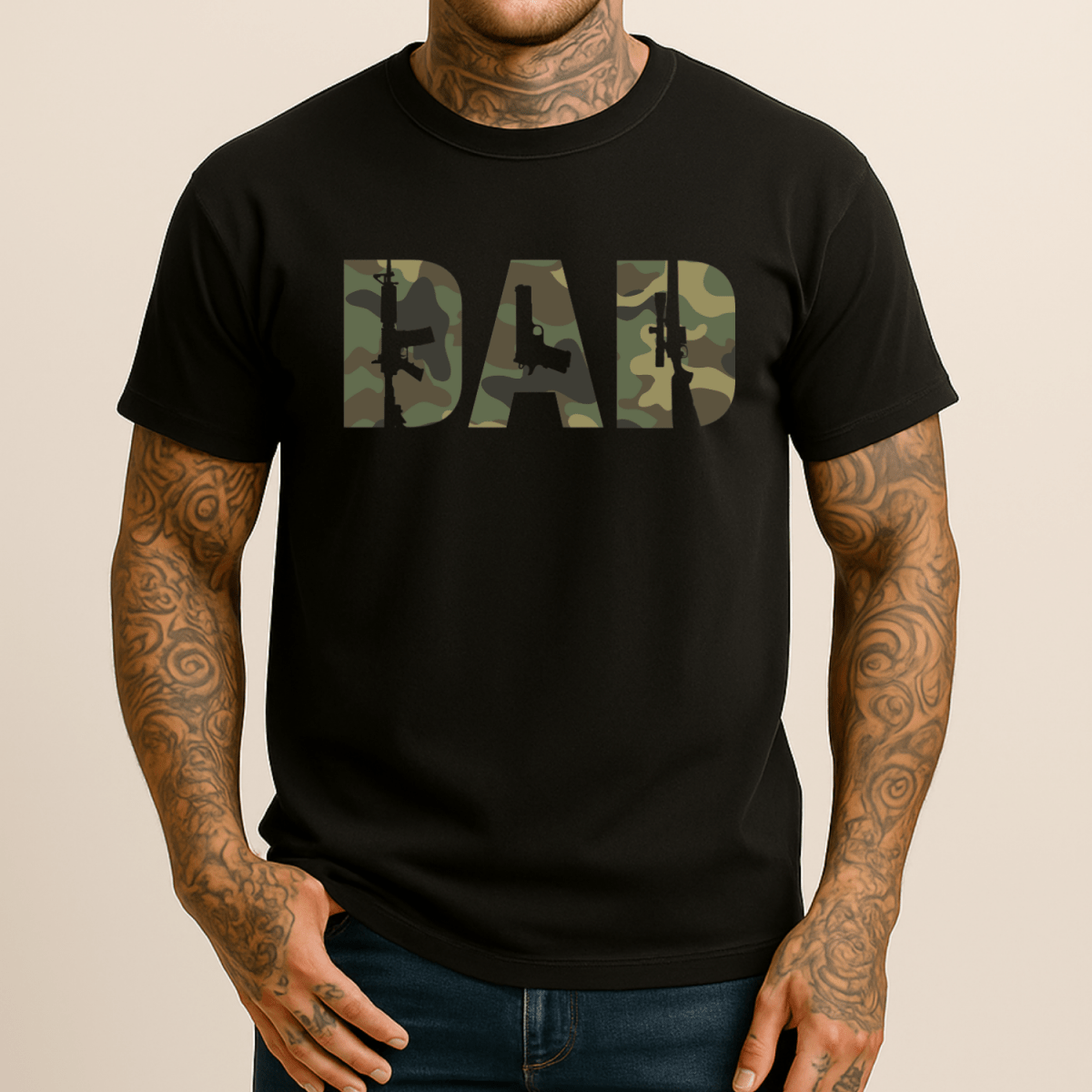 Dad 2A Camo Men's Patriotic T Shirt T-Shirt