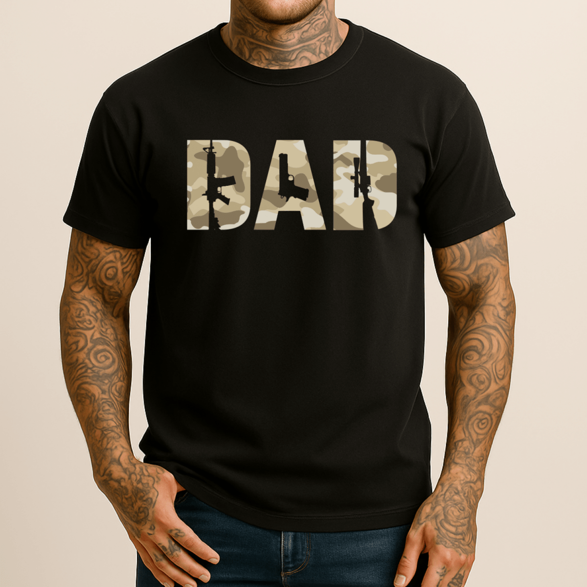 Dad 2A Camo Men's Patriotic T Shirt T-Shirt