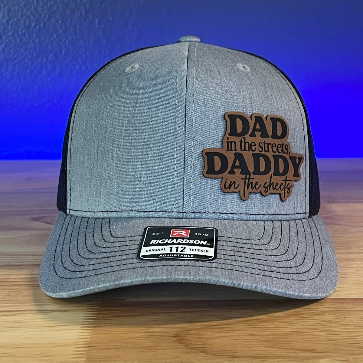 Dad in the Streets, Daddy in the Sheets Side Leather Patch Hat Patch Hat - VividEditions