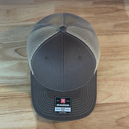 Dad's Backyard Grill BBQ Patch SnapBack Trucker Hat Brown Patch Hat