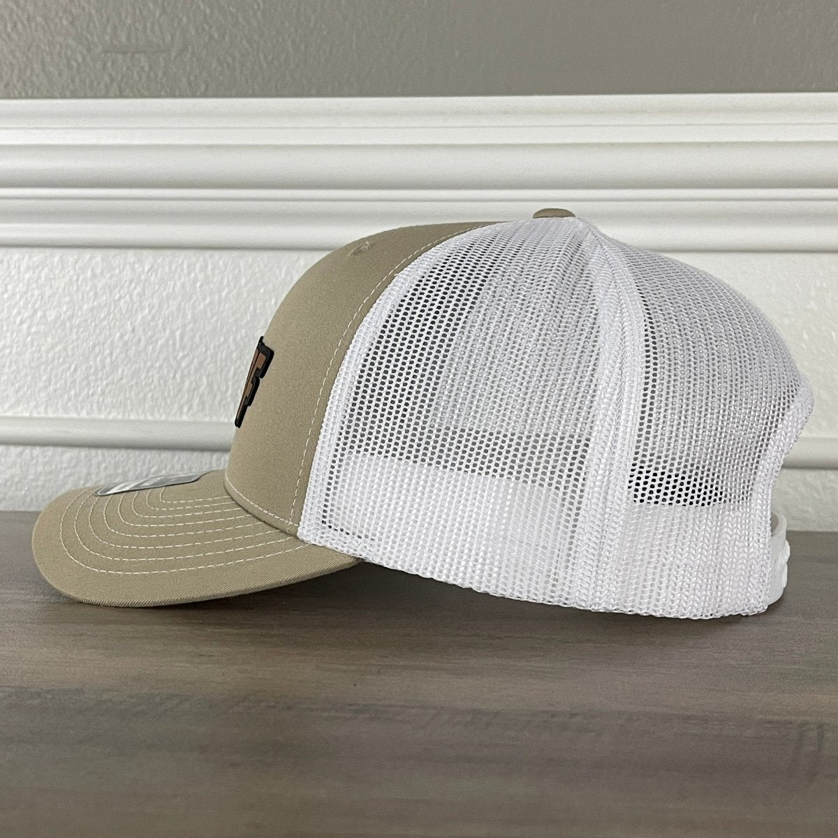 DILLIGAF Do I Look Like I Give A F Leather Patch Hat Khaki Patch Hat - VividEditions