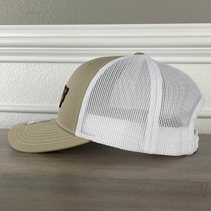 DILLIGAF Do I Look Like I Give A F Leather Patch Hat Khaki Patch Hat - VividEditions