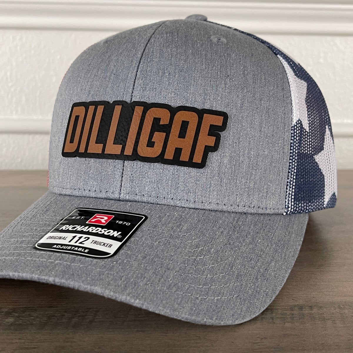 DILLIGAF Do I Look Like I Give A F Leather Patch Hat Stars & Stripes Patch Hat - VividEditions