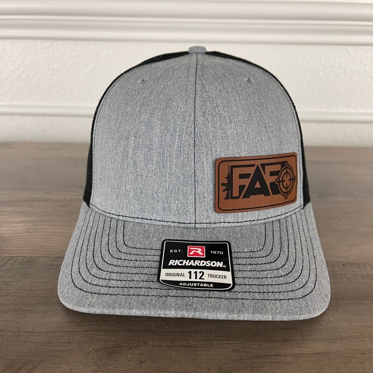 FAFO F Around And Find Out Leather Patch Hat Patch Hat - VividEditions