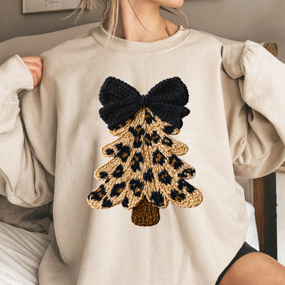 Faux Yarn Women's Gildan Christmas Tree Sweater