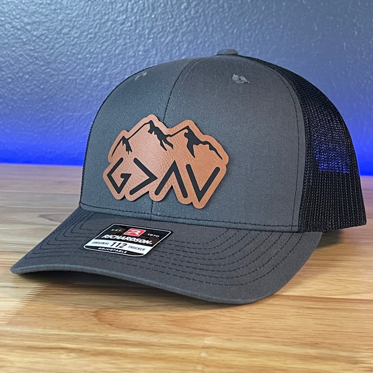 God Is Greater Than The Highs And Lows Christian SnapBack Leather Patch Hat Rawhide Outline Patch Hat
