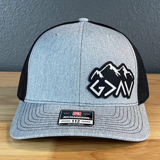 God Is Greater Than The Highs And Lows Christian SnapBack Leather Patch Hat Side Outline Blk/Silv Patch Hat