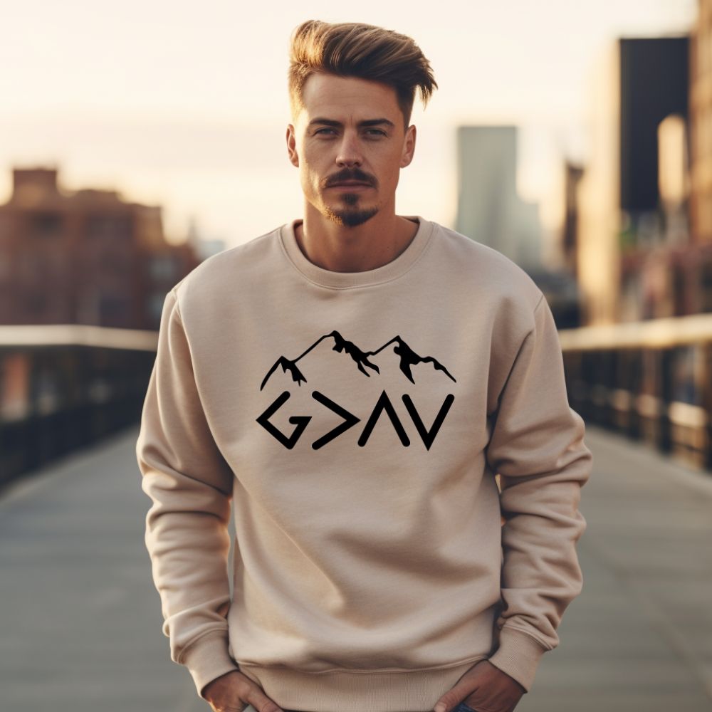 God Is Greater Than The Highs And Lows Men's Christian Sweatshirt (3 colors) Sweater