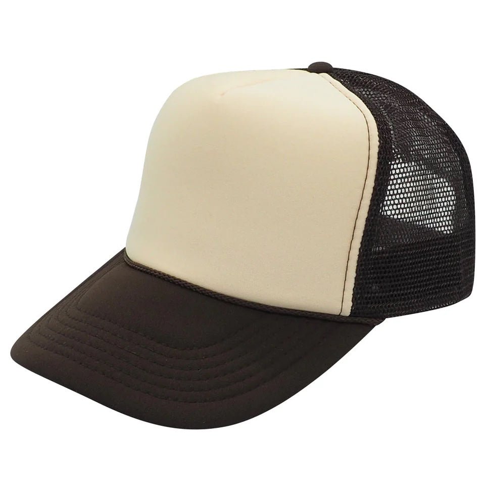 He's Fishing Classic Foam Trucker Hat Tan/Brown Trucker Hat