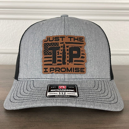 Just The Tip, I Promise 2A Second Amendment Leather Patch Hat Patch Hat - VividEditions