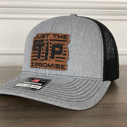Just The Tip, I Promise 2A Second Amendment Leather Patch Hat Patch Hat - VividEditions