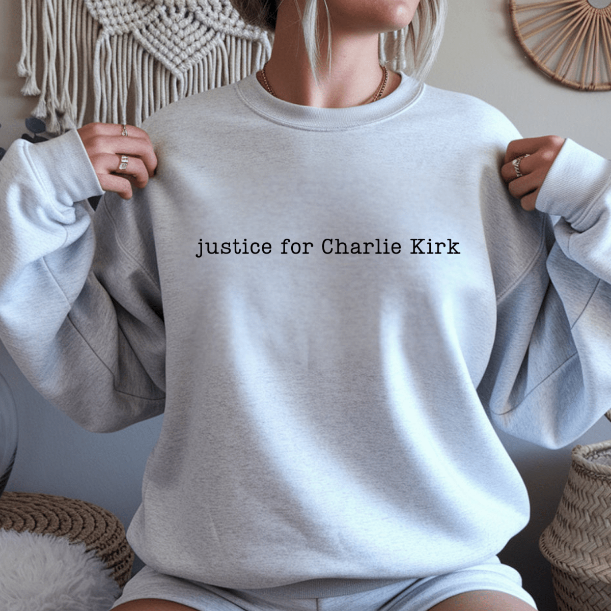 Justice For Charlie Kirk Gildan Sweatshirt Sweater