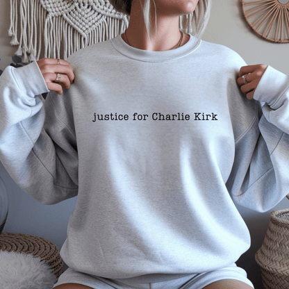Justice For Charlie Kirk Gildan Sweatshirt Sweater