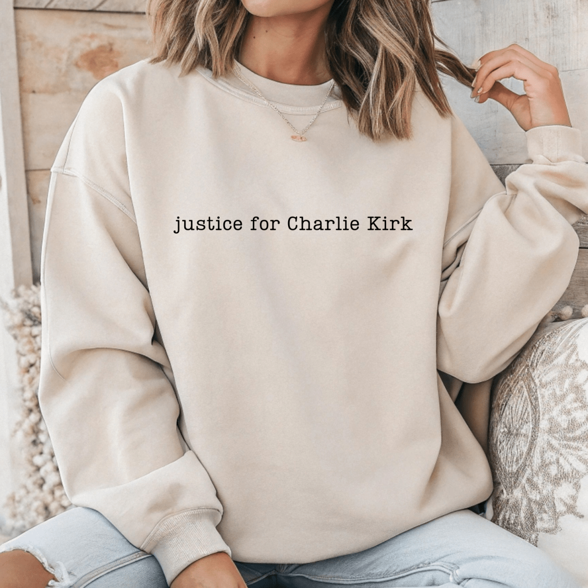 Justice For Charlie Kirk Gildan Sweatshirt Sweater
