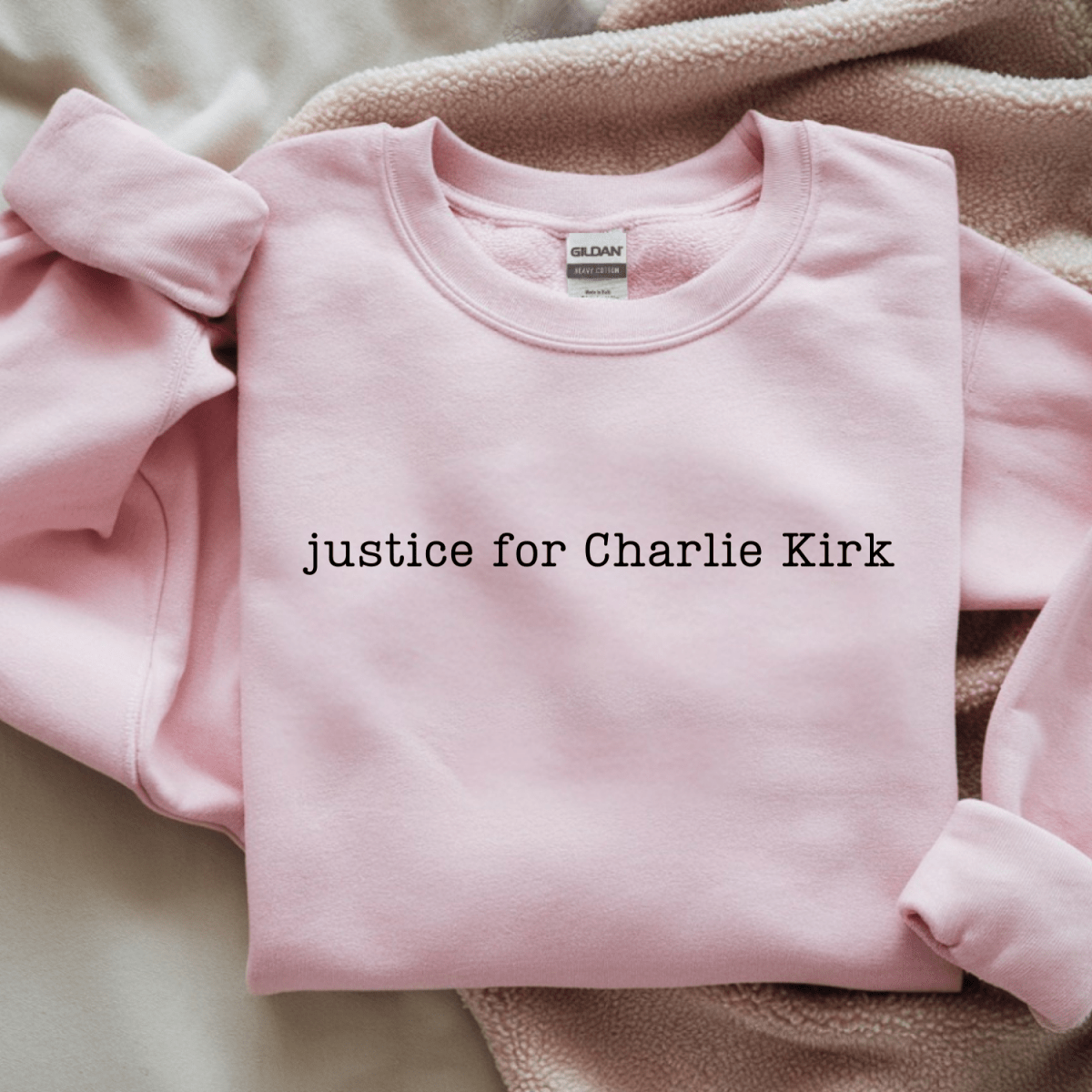 Justice For Charlie Kirk Gildan Sweatshirt Sweater