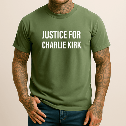 Justice for Charlie Kirk Men's Comfort Colors T-Shirt T-Shirt